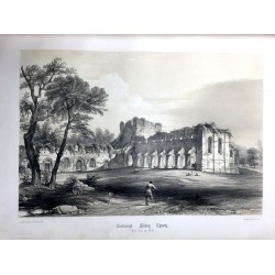 The remains of the ancient monastic architecture of England.